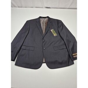 Prontomoda Suit Jacket Mens 48S Charcoal Super 140s Merino Wool Oxford 2B